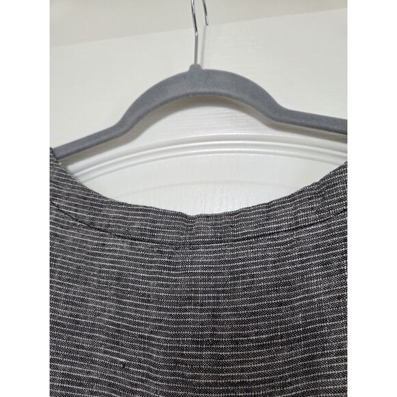 Garnet Hill 100% Linen Striped Coastal Lagenlook Dropwaist Shift Dress, Size 10 - Picture 11 of 13